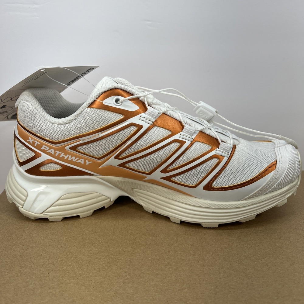 Salomon XT Pathway Metallic Hiking Shoes Women's 5.5 Men's 4.5 White‎ Copper - Picture 7 of 11